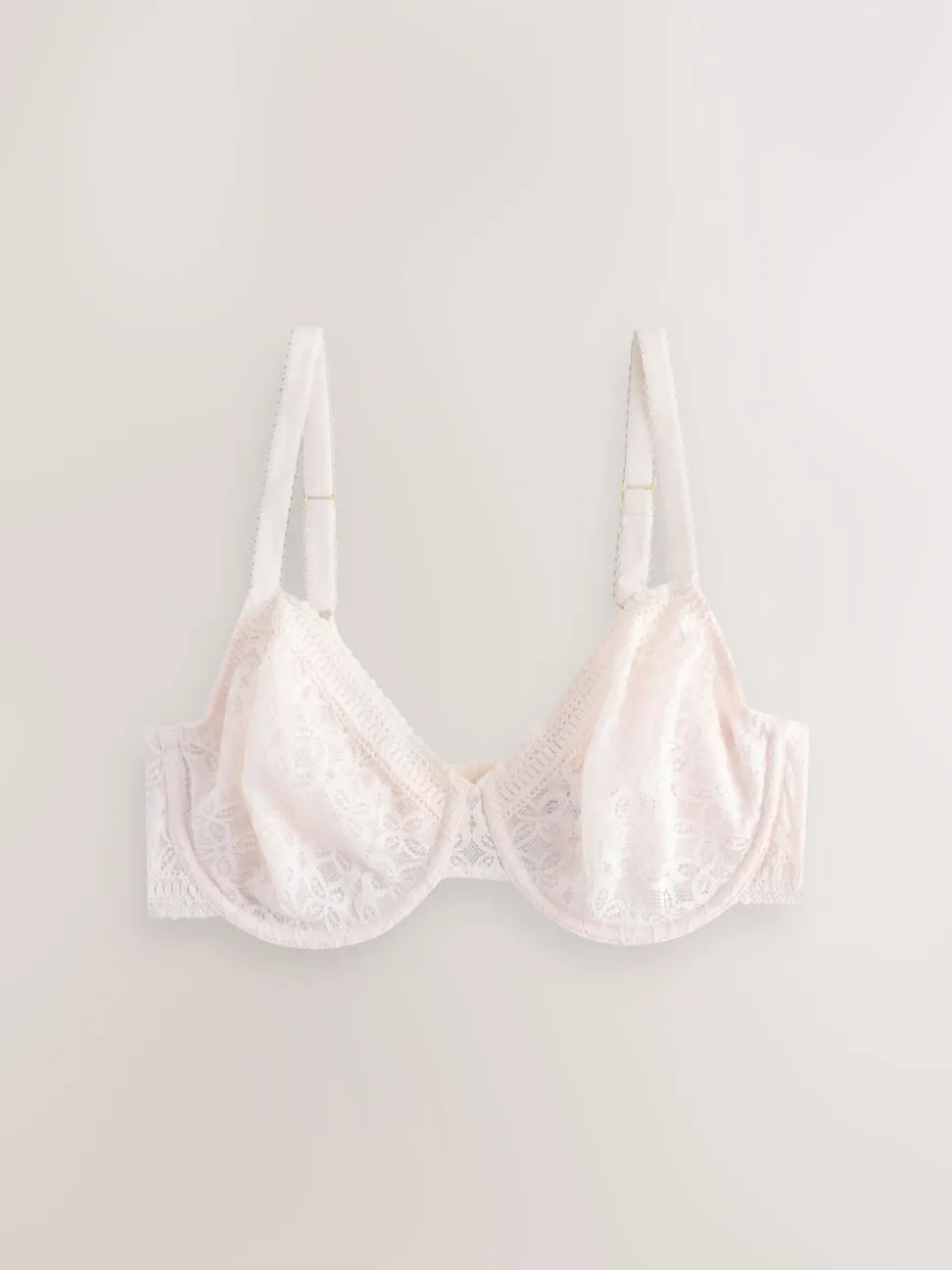 Roze/wit - Set van 2 minimiser Beha's met volledige cups zonder vulling, cup DD+