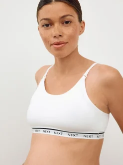 Roze/wit - Zwangerschap en borstvoeding cropped ultiem comfort tops verpakking van 2