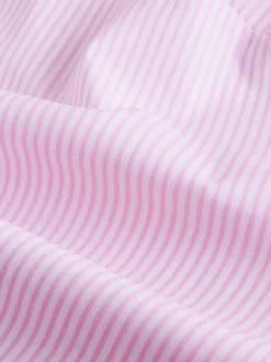 Roze/wit gestreept - Fitted Stretch Essential Long Sleeve Shirt