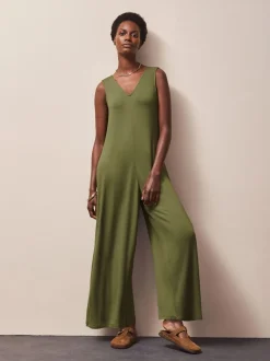 Ro&Zo Jersey V-Neck Jumpsuit