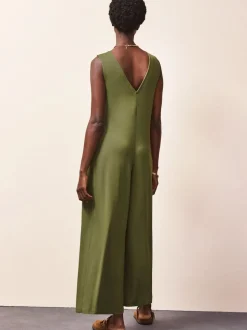 Ro&Zo Jersey V-Neck Jumpsuit