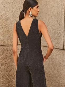 Ro&Zo Sparkle Ponte Jumpsuit