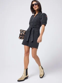 SCAMP & DUDE Denim Zip Front Playsuit