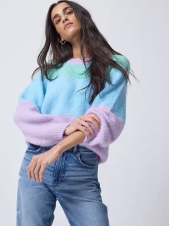 SCAMP & DUDE Fluffy Pastel Colour Block Jumper
