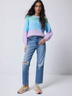 SCAMP & DUDE Fluffy Pastel Colour Block Jumper