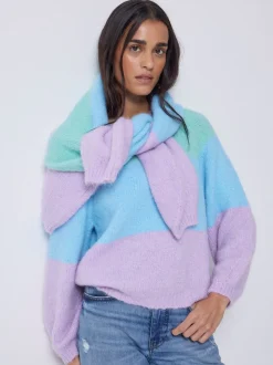 SCAMP & DUDE Fluffy Pastel Colour Block Jumper