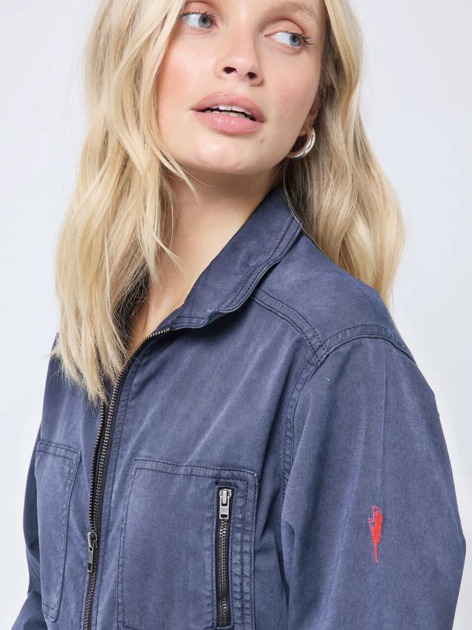 SCAMP & DUDE Tie Front Tencel Boiler Jumpsuit
