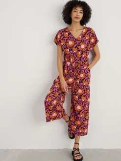 Seasalt - Tenger - Rose - Jumpsuit van Trellis, met wijde pijpen