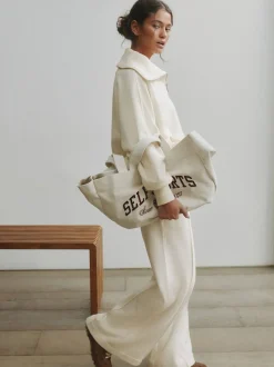 self. Half Zip Collar Sweatshirt
