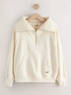 self. Half Zip Collar Sweatshirt