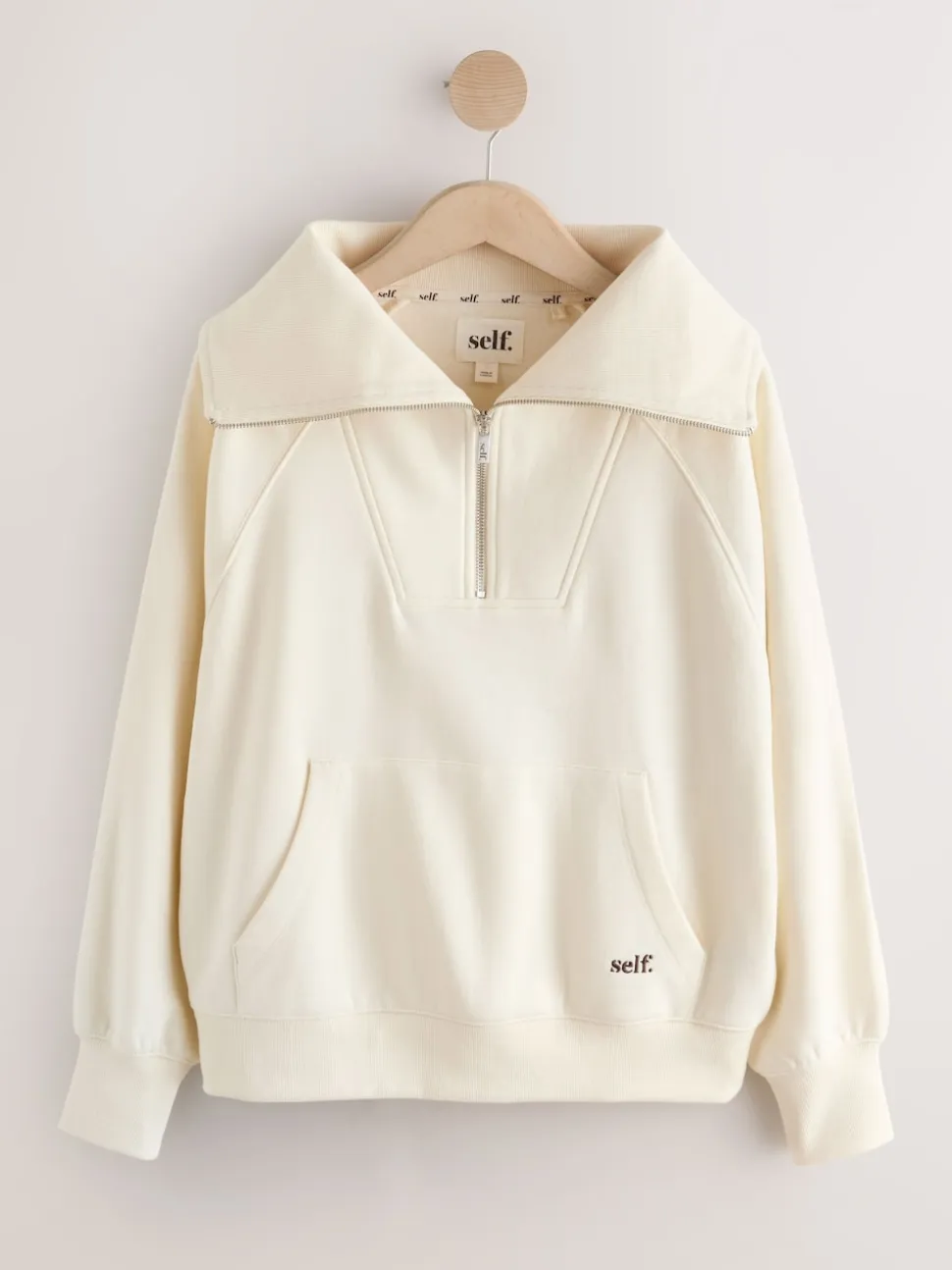 self. Half Zip Collar Sweatshirt