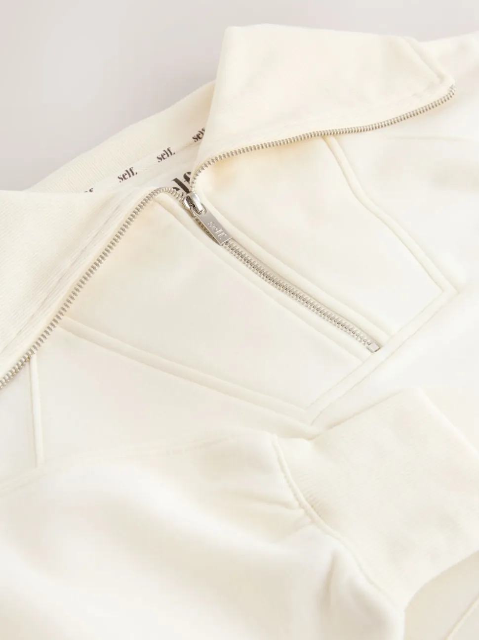 self. Half Zip Collar Sweatshirt