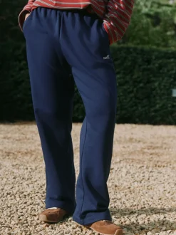 self. joggingbroek met wijde pijpen