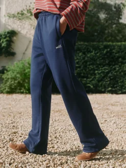 self. joggingbroek met wijde pijpen