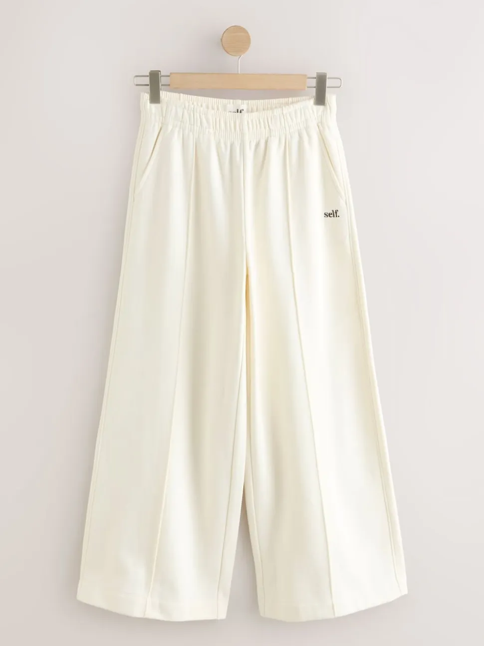 self. joggingbroek met wijde pijpen