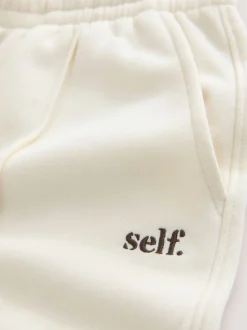 self. joggingbroek met wijde pijpen