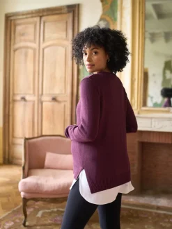 Seraphine Cotton Blend Maternity & Nursing Jumper & Shirt