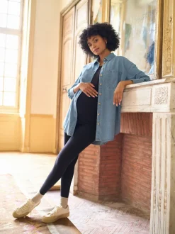 Seraphine Denim Zwangerschaps- en Borstvoedingsoverhemdjurk