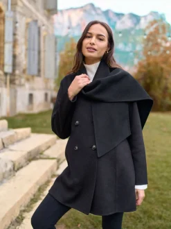 Seraphine Double Breasted Wool Maternity Coat
