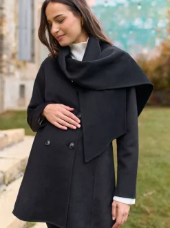 Seraphine Double Breasted Wool Maternity Coat