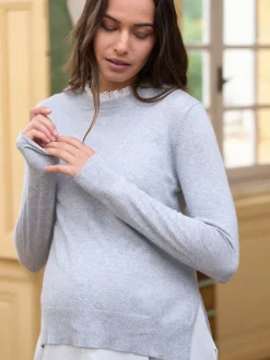 Seraphine katoenen blend zwangerschaps- en borstvoedingsshirt en trui