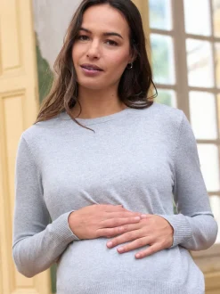 Seraphine katoenen blend zwangerschaps- en borstvoedingsshirt en trui