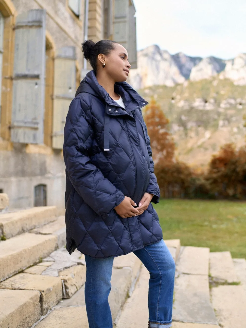 Seraphine Lightweight Quilted 3 in 1 Maternity & Babywearing Coat