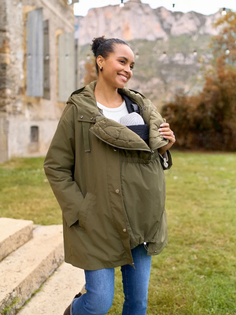 Seraphine Maternity & Babywearing Versatile Coat with Separate Inner Quilted