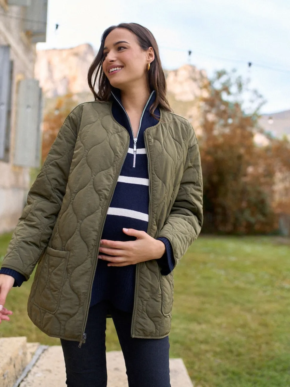 Seraphine Maternity & Babywearing Versatile Coat with Separate Inner Quilted
