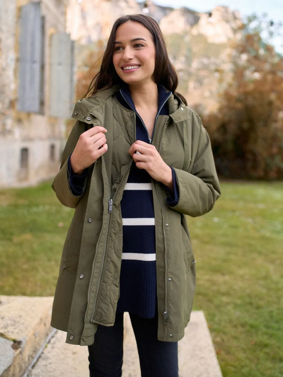Seraphine Maternity & Babywearing Versatile Coat with Separate Inner Quilted