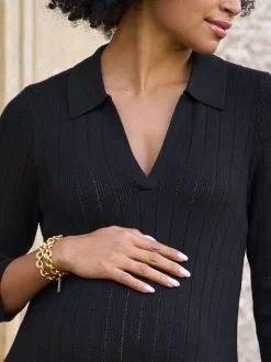 Seraphine Maternity Pointelle Knit Dress