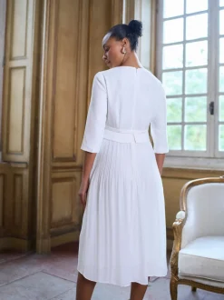 Seraphine Maternity Premium Occasion Bridal Dress With Floaty Pleated Skirt
