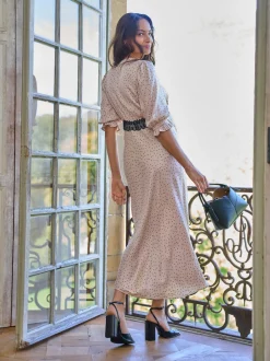 Seraphine Maternity Tea Dress With Lace Trim
