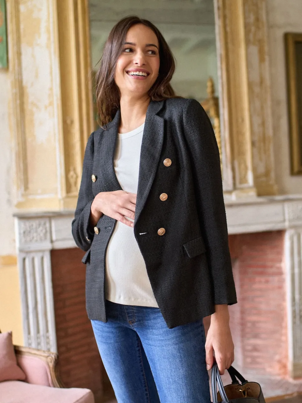 Seraphine Maternity Tweed Blazer