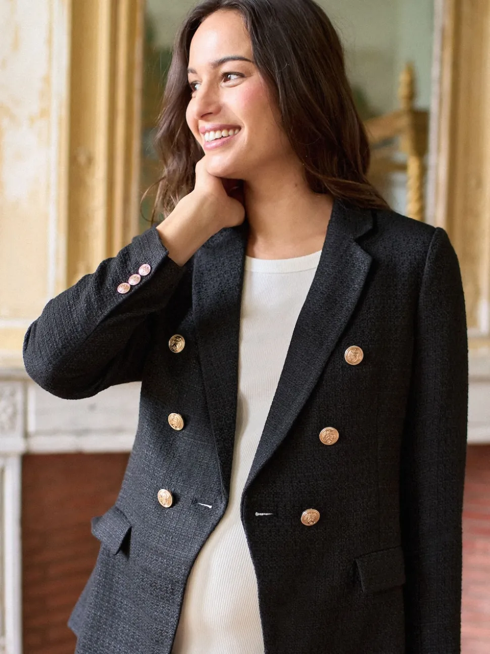 Seraphine Maternity Tweed Blazer