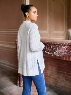 Seraphine Maternity Wool Blend Pointelle Jumper