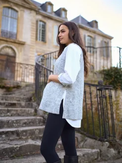 Seraphine Maternity Wool Blend Pointelle Vest