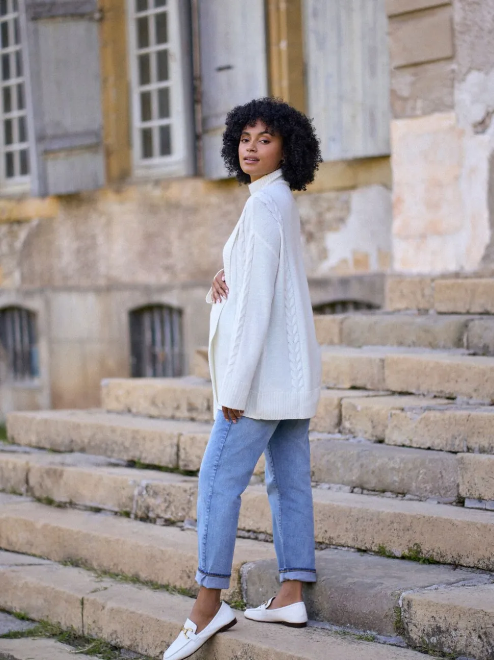 Seraphine Premium 100% Merino Wool Maternity & Nursing Longline Jumper