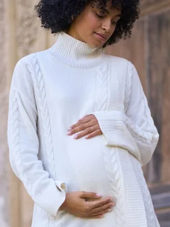 Seraphine Premium 100% Merino Wool Maternity & Nursing Longline Jumper