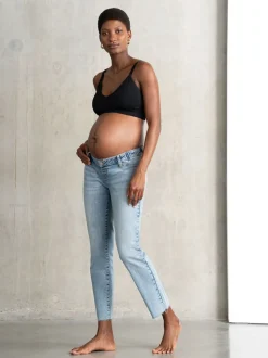 Seraphine Premium Slim-Fit Zwangerschapsjeans van Biologisch Katoen Onder de Buik