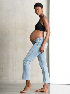 Seraphine Premium Slim-Fit Zwangerschapsjeans van Biologisch Katoen Onder de Buik