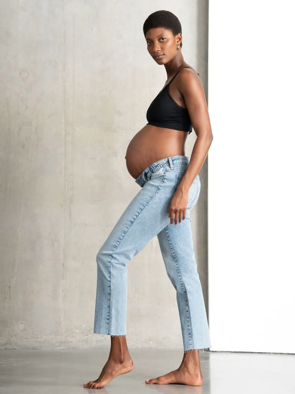 Seraphine Premium Slim-Fit Zwangerschapsjeans van Biologisch Katoen Onder de Buik