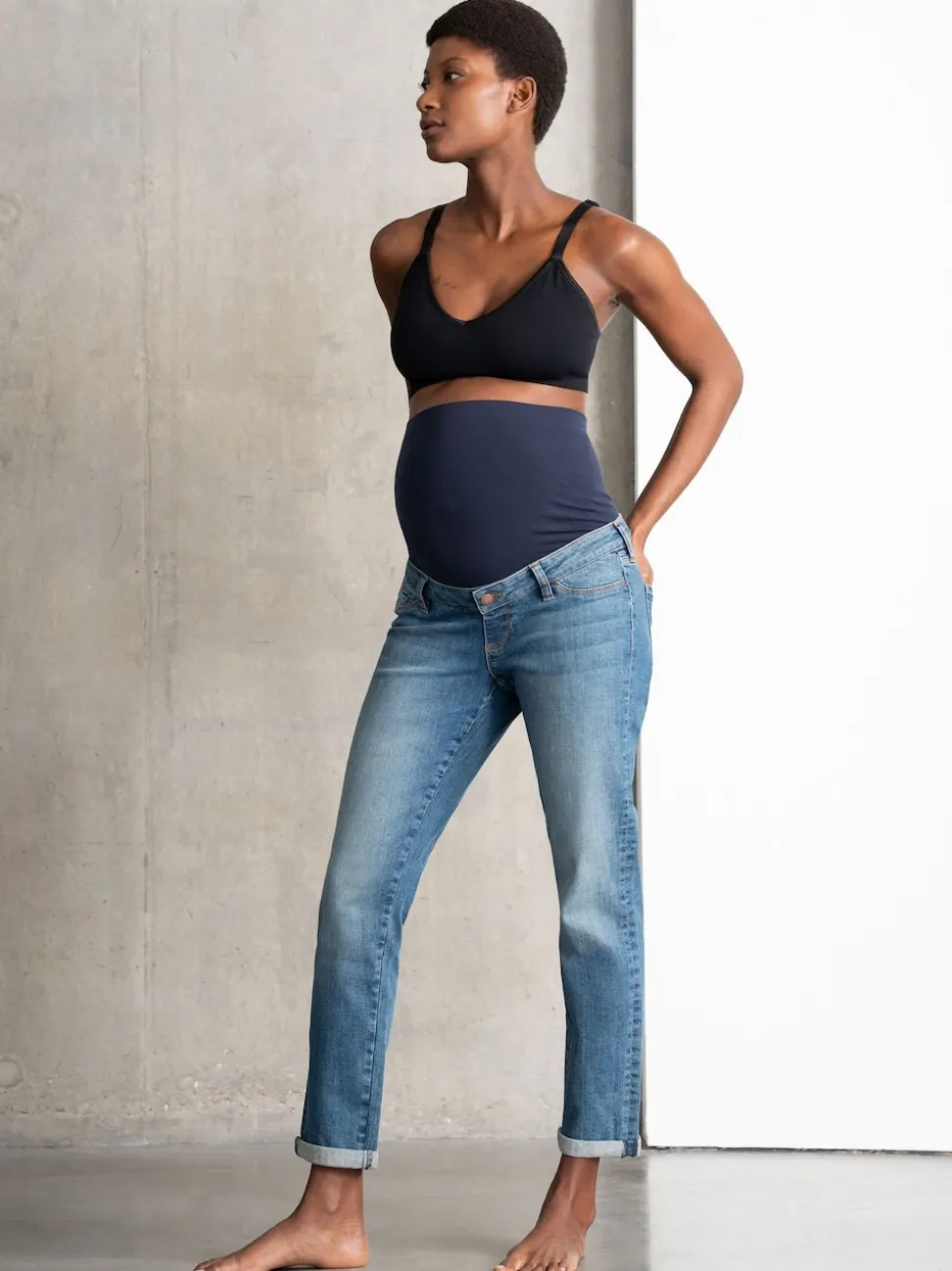 Seraphine premium zwangerschapsjeans van biologisch katoen met ruimvallende pasvorm