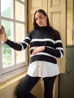 Seraphine Wool Cotton Blend Maternity & Nursing Jumper & Shirt