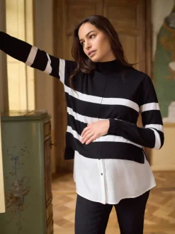 Seraphine Wool Cotton Blend Maternity & Nursing Jumper & Shirt