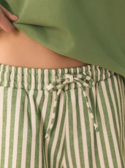 Shabby Chic by Rachel Ashwell® Green Striped Lounge Shorts