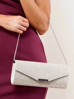 Silver Hotfix - Lipsy Clutch Bag