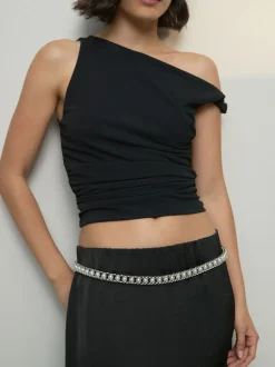 Silver Tone Pearl Bead - Kettingriem