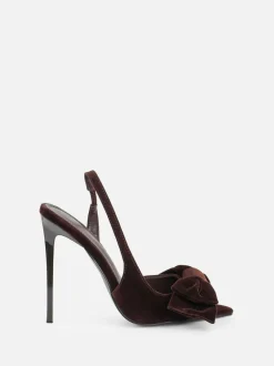 Simmi London Torrez Bow Detail Peep Toe Heeled Sandals
