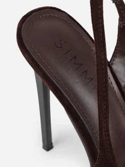 Simmi London Torrez Bow Detail Peep Toe Heeled Sandals
